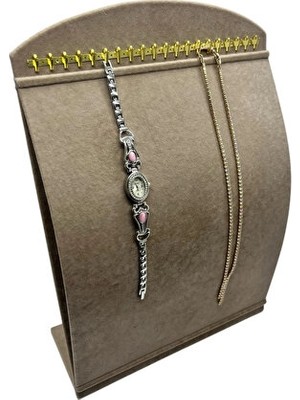 Nomikase Yeşil Süet Kumaş Takı Standı, 34X24 Cm, Yerli Üretim