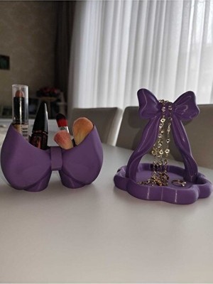 Nomikase Fiyonk Tasarımlı Makyaj ve Takı Organizer Seti, 14 cm