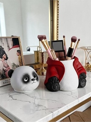Nomikase Sevimli Panda Temalı Makyaj Organizer ve Küllük Seti