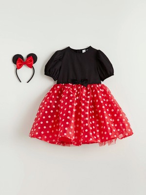 Lc Waikiki Yeni Sezon Kız Çocuk Minnie Mouse Kostüm ve Taç