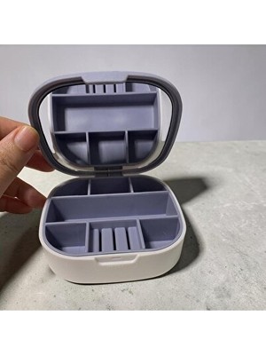 Nomikase Seyahat Için Mini Takı Kutusu - Aynalı ve Pratik Saklama Çözümü