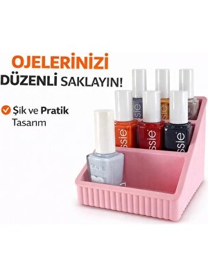Nomikase Çok Bölmeli Oje ve Kozmetik Düzenleyici, Tüm Renkleri Güzelce Saklar