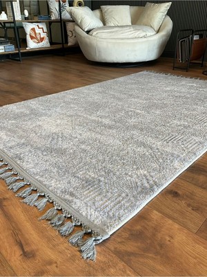 Empressco Yıkanabilir Kabartma Desenli Kaymaz Taban Salon ve Mutfak Halısı