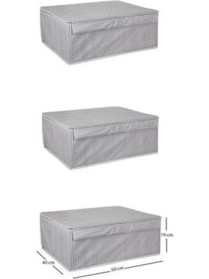 Gees Global Baza Altı Boy Çok Amaçlı Düzenleyici Kutu Organizer Cırt Cırtlı Hurç 19CM x 40CM x 50CM (10