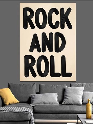 Kanvassepetinet Rock And Roll Yüksek Kaliteli Yağlı Boya Dokulu Kanvas Canvas Tablo Kanvas Tablo Canvas Tablo Duvar