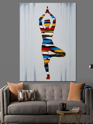 Kanvassepetinet Renkli Dans Eden Yüksek Kaliteli Yağlı Boya Dokulu Kanvas Canvas Tablo Kanvas Tablo Canvas Tablo Du