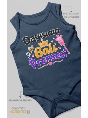 Morivo Kids Dayısının Ballı Prensesi Sıfır Kol Bebek Zıbını %100 Pamuk