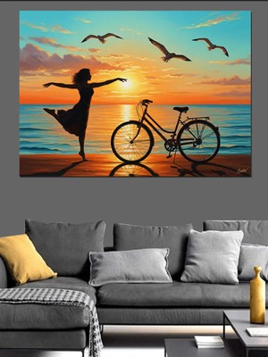 Kanvassepetinet Deniz Kenarı Gün Yüksek Kaliteli Yağlı Boya Dokulu Kanvas Canvas Tablo Kanvas Tablo Canvas Tablo Du
