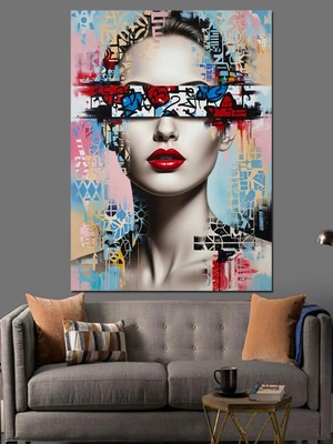 Kanvassepetinet Soyut Kadın Yüksek Kaliteli Yağlı Boya Dokulu Kanvas Canvas Tablo Kanvas Tablo Canvas Tablo Duvar D