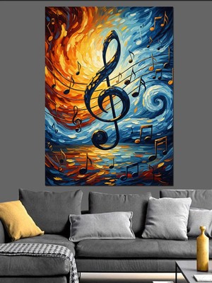 Kanvassepetinet Sol Anahtarı Ateş Yüksek Kaliteli Yağlı Boya Dokulu Kanvas Canvas Tablo Kanvas Tablo Canvas Tablo D