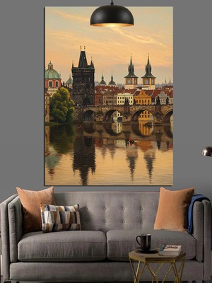 Kanvassepetinet Londra Şehir Yüksek Kaliteli Yağlı Boya Dokulu Kanvas Canvas Tablo Kanvas Tablo Canvas Tablo Duvar