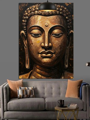 Kanvassepetinet Buda Figürü Yüksek Kaliteli Yağlı Boya Dokulu Kanvas Canvas Tablo Kanvas Tablo Canvas Tablo Duvar D