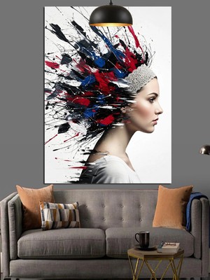 Kanvassepetinet Soyut Kadın Yüksek Kaliteli Yağlı Boya Dokulu Kanvas Canvas Tablo Kanvas Tablo Canvas Tablo Duvar D