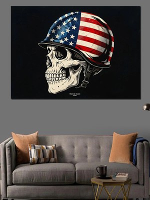 Kanvassepetinet Amerikan Bayraklı Yüksek Kaliteli Yağlı Boya Dokulu Kanvas Canvas Tablo Kanvas Tablo Canvas Tablo D