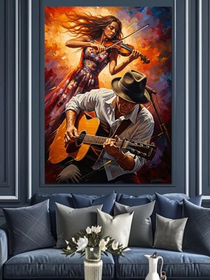 Kanvassepetinet Tutkuyla Dans Eden Yüksek Kaliteli Yağlı Boya Dokulu Kanvas Canvas Tablo Kanvas Tablo Canvas Tablo