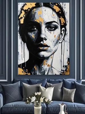 Kanvassepetinet Soyut Kadın Sanat Yüksek Kaliteli Yağlı Boya Dokulu Kanvas Canvas Tablo Kanvas Tablo Canvas Tablo D