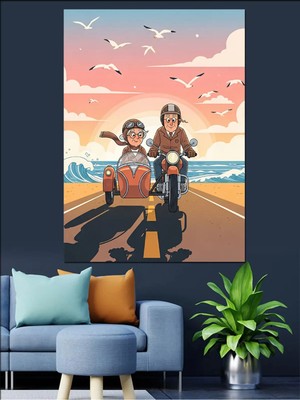 Kanvassepetinet Yaşlı Çift Yüksek Kaliteli Yağlı Boya Dokulu Kanvas Canvas Tablo Kanvas Tablo Canvas Tablo Duvar De