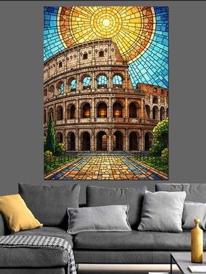 Kanvassepetinet Kolezyum Italya Yüksek Kaliteli Yağlı Boya Dokulu Kanvas Canvas Tablo Kanvas Tablo Canvas Tablo Duv