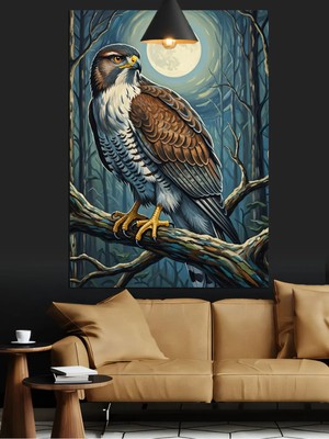 Kanvassepetinet Ağaçta Oturan Yüksek Kaliteli Yağlı Boya Dokulu Kanvas Canvas Tablo Kanvas Tablo Canvas Tablo Duvar