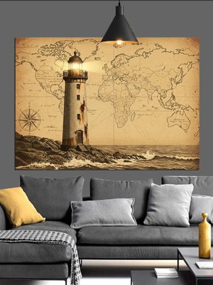 Kanvassepetinet Deniz Feneri Eski Yüksek Kaliteli Yağlı Boya Dokulu Kanvas Canvas Tablo Kanvas Tablo Canvas Tablo D