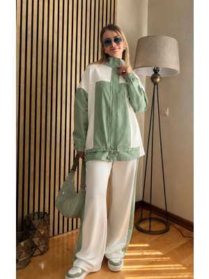 Cardella Luna Premium Oversize Fermuarlı Tesettür Uyumlu Ikili Takım - Rahat Kalıp Pantolonlu Kadın Takımı