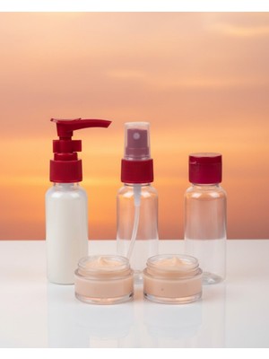 Uravas Store 30 ml 5’li Seyahat Banyo Şişe Seti Sızdırmaz Tasarım