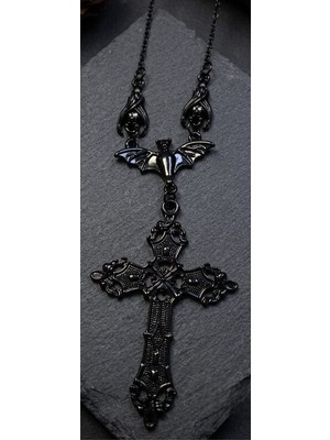Dükkan Hediyelik Dükkan Design Dark Night Magic Cross Haç Kolye
