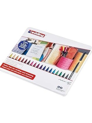 Uravas Store Edding 1200 Ince Uçlu Keçeli Kalem - 20 Parlak Renkli Set - Yuvarlak Uçlu 1 mm