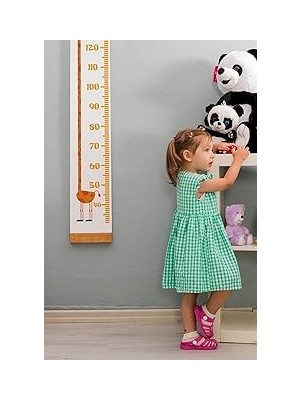 Uravas Store Zürafa Arkadaşım Boy Ölçme Cetveli - Asılabilir Boy Ölçer - Duvara Monte Bebek Boy Ölçer