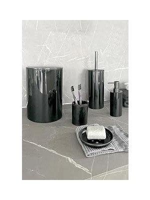 Uravas Store Flores 5li Banyo Seti-Siyah