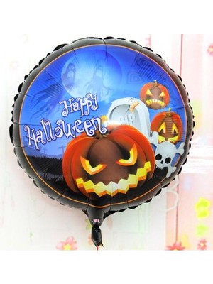 Uravas Store Happy Halloween Balkabağı Folyo Balon 18 Inç