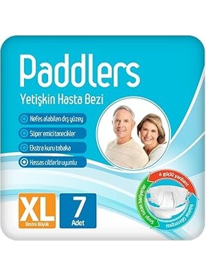 Uravas Store Paddlers Yetişkin Hasta Bantlı Bez X-Large 7 Adet