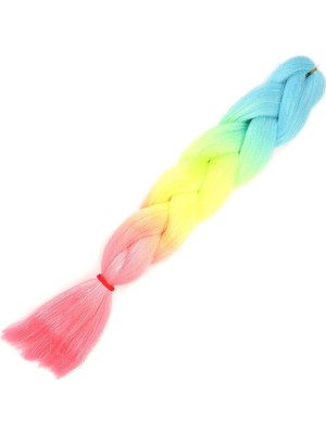 Uravas Store Simli Açık Mi / Neon Sarı / Pembe Ombreli Örgülük  100 Gr.