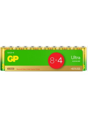 Gp G-Tech Lr6 Aa Boy Ultra Alkalin Kalem Pil 12\'li Paket GP15AU-VS12