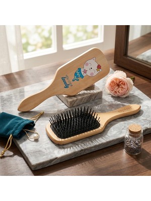 Uravas Store Ahşap, Topuzsuz ve Baskılı Özel  Açma Fırçası / JT8586/03