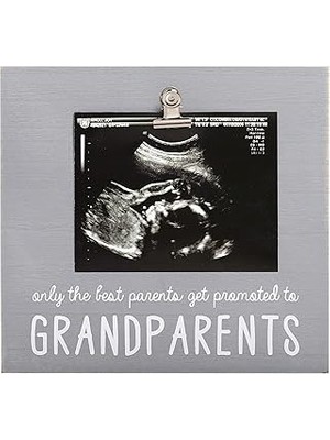 Uravas Store Pearhead Sonogram Fotoğraf Çerçevesi Büyükanne ve Büyükbaba Için Bebek Hatıra Resim Çerçevesi, Hamilelik Duyurusu, Bebeğin Ilk Noel Hediyeleri, Tatil Hediyeleri, Bebek Tatil Hediyeleri, Gri