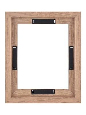 Uravas Store Mcs Yüzen Kanvas Çerçeve, Yapışkanlı Bağlantı Elemanları ve Asma Donanımlı Kanvas Tablolar Için Sanat Çerçeveleri, Ceviz Ağaç, 20 x 25 cm