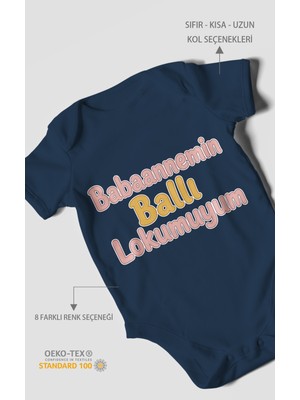 Morivo Kids Babaannemin Ballı Lokumuyum Kısa Kollu Bebek Body %100 Pamuk
