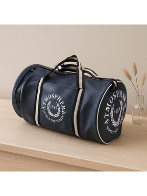 Uravas Store Silindir Çanta 26X47 cm - Tek Fermuarlı Yan Cepli