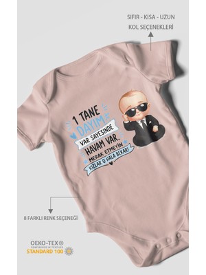 Morivo Kids Dayıya ve Halaya Özel Kısa Kollu Bebek Body %100 Pamuk