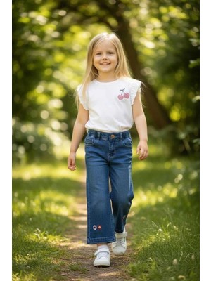 Beli Lastikli Kot Pantolon / Jeans Kız Çocuk 2y,3y,4y,5y Kız