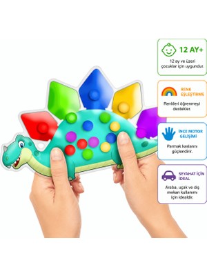 Robokids Montessori Dinozor Renk Eşleştirme Duyu Oyuncağı