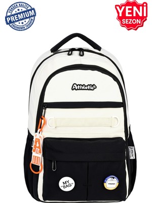 Alanç Gift Ultra Hafif Premium Suya Dayanıklı Unisex Ortaokul ve Lise Okul Sırt Çantası Aksesuarlı Sırta Gizli Cepli