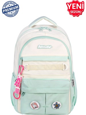 Alanç Gift Ultra Hafif Premium Suya Dayanıklı Unisex Ortaokul ve Lise Okul Sırt Çantası Aksesuarlı Sırta Gizli Cepli