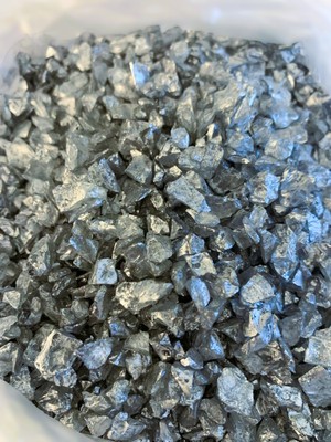 CAS Dekoratif Doğal Taş 4-8 mm | Epoksi, Teraryum, Akvaryum, Saksı ve Resin Art - Gümüş 4-8mm - 100 gr