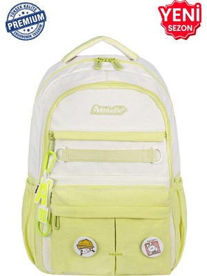 Alanç Gift Ultra Hafif Premium Suya Dayanıklı Unisex Ortaokul ve Lise Okul Sırt Çantası Aksesuarlı Sırta Gizli Cepli