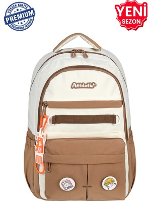 Alanç Gift Ultra Hafif Premium Suya Dayanıklı Unisex Ortaokul ve Lise Okul Sırt Çantası Aksesuarlı Sırta Gizli Cepli