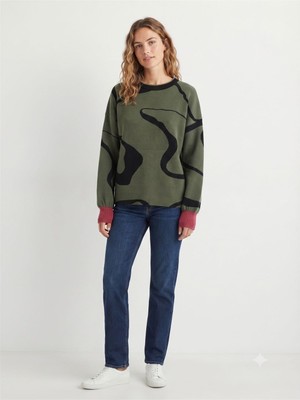 Neden Tekstil Kadın Oversize Triko Kazak Rahat Modern Tasarım