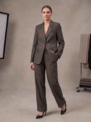 Prenses Kadın Takım Elbise Limited Edition Klasik Blazer ve Pantolon