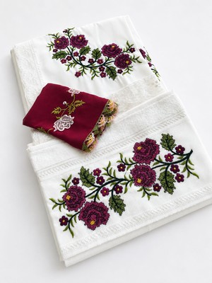4 Parça El Yapımı Çeyizlik Set